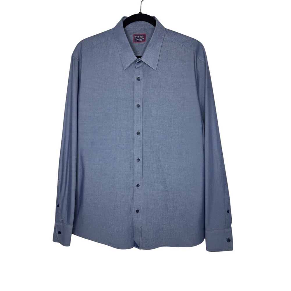 UNTUCKit Barbera Mens XXL Blue Cotton Long Sleeve Button Down Shirt